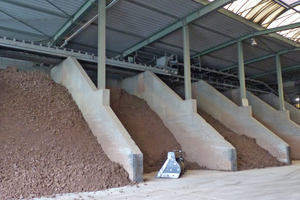  »1 The various raw materials are stored in bins 