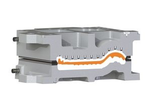  &gt;&gt;2 Upper working mould with reduced plaster insert in the mould package 