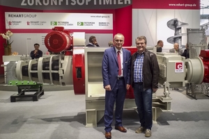  » Klaus Schülein, Managing Partner at the Rehart Group (left) with Bernhard Schmidhammer, Technical Manager and Authorized Officer, Schlagmann Poroton, pictured in front of the Petersen ZAR 450 G clay purifier, which is being supplied to  
