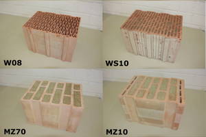  »5 Array of vertically perforated clay block specimens 