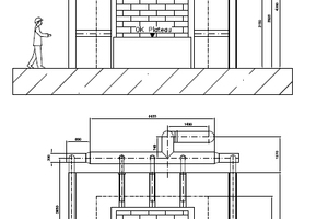  »2 Cross-sectional views of the tunnel kiln showing recirculation ductwork in different planes 