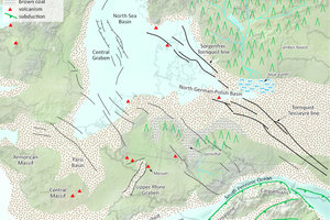  »3 Palaeogeographic reconstruction of Central Europe at the time of the Eocene 