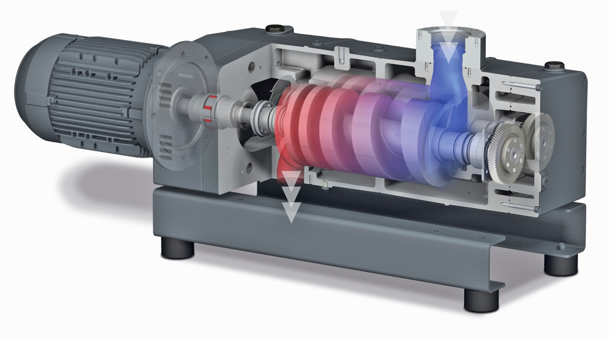 Reliable degassing at the extrusion press with dry vacuum technology