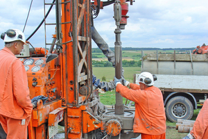  »7b Drawing of the inner barrel with wireline lifter, wireline core drilling method, playa clay sequences in the Upper Buntsandstein, soil class 6 in accordance with DIN 18300, drilling diameter 146 mm, final depths to 20 m (North Rhine- Westphalia) 