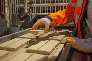  » With the only two-centimetre-thick brick slips shaped in the mould, Vandersanden is reducing the input of raw materials by 80 % compared to traditional facing bricks. The energy consumption is also halved. 