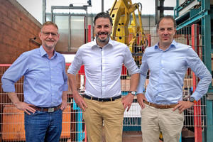  » Management of the Wenzel brick company: Dipl.-Ing. Rudolf Bax, Matthias Hörl, Michael Hörl (left to right) 