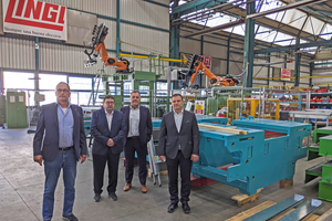  » Das neue Management-Team von Lingl (v.l.): Hubert Schug, Lingl-Investor und Leiter der Schug-Gruppe, Dr. Joachim Eibel, Managing Director, Karl Liedel, Head of Sales, sowie Winfried Hein, Chief Technical Officer (CTO) bei Lippert. 