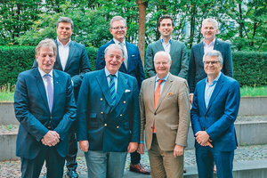  <div class="bildtext_en"><span class="bildnummer">» </span>The newly elected board of the Federal Association of the German Brick and Tile Industry. Top, from left to right: Thomas Bader, Stefan Jungk, Jürgen Habenbacher, Johannes Edmüller. Bottom, from left to right: Hermann Berentelg, Helmuth Jacobi, Joachim Thater and Dr Sebastian Dresse. Not in the photo: Michael Lackner und Peter Hoffmann.</div> 