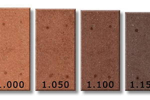  »4 Brennproben des Glimmerschiefer Schelmberg bei oxidierender Atmosphäre im Laborofen. 