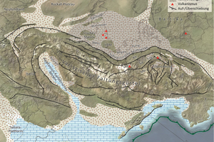  »2 Palaeogeographic map of Central Europe at the time of the metamorphosis in the Carboniferous, from [2]. 