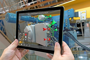  » Über Augmented-Reality kann sich die Fachkraft virtuell mit Smartphone-Kamera und Smart-glasses einen Überblick über den Zustand der Anlage verschaffen. 