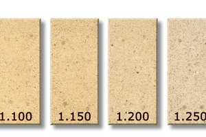  »7b Brennproben Gesteinsfüller Henau, grob im Temperaturbereich 950 °C bis 1.300 °C 