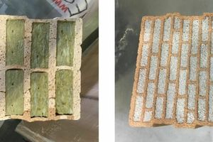  »2 Mit Mineralwolle (21490) bzw. Perlit (21491) gefüllte Ziegel als Ausgangsmaterialien  