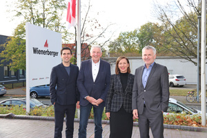  » The re-elected Board of Deutsche Poroton (from left to right): Deputy Chairman Jürgen Habenbacher, Managing Director Clemens Kuhlemann, Deputy Chairman Heidrun Keul and Chairman of the Board Johannes Edmüller  