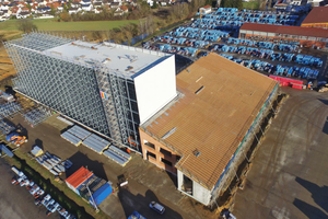  » Baufortschritt Stand Januar 2023: Das Logistik-Zentrum bei ERLUS in Neufahrn entsteht 