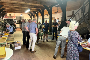  » The host of the conference, Georg Wilhelm von Frydag, gives participants a tour of his private brickworks museum at Gut Daren 