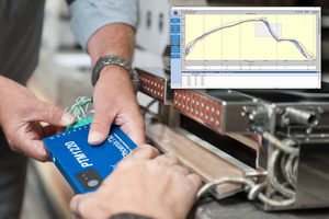  » Data logger PTM1220 with example display of the evaluation screen 