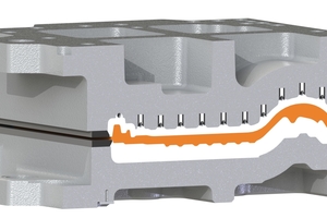  » Upper working mould with reduced plaster insert and optimised water absorption 