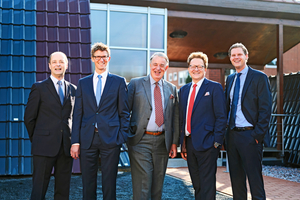  » Geschäftsführung der Jacobi Firmengruppe (v.l.n.r. Günther Reese, Max Nikolaus Jacobi, Hans Helmuth Jacobi, Dominic Jung, Lucas Jacobi) 