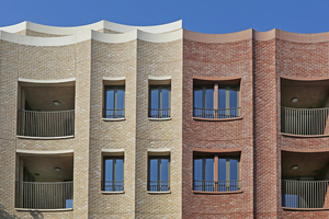  » The Vandersanden facing bricks on the prefabricated slabs of the main facades make the massive appearance of the building look light and elegant 