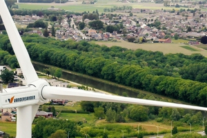  Innovation and sustainability: Vandersanden's wind turbine will generate 10,000 MWh of green electricity. 