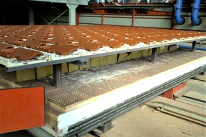  »Fig. 23: Single-tier side-fired tunnel kiln for firing roofing tiles (KELLER) 