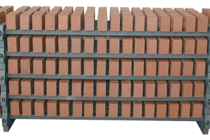  »Fig. 32: Super-size stackable SiC setter for clinker bricks and small-size masonry bricks with uniform height (Study by LINGL and SCHUNK 2006) 