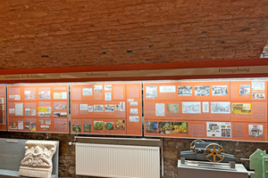  »Fig. 10: The labour and technical history of the brickworks is divided into three phases in the exhibition: Beginnings until the mid-19th century, mechanisation in the 19th century and the present day  