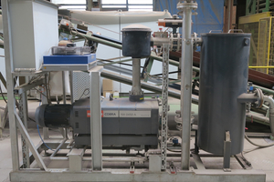  » Fig. 2: The complete clay deaeration system consists of a COBRA NX, a stand filter, a control cabinet, a suction filter and a cooling water circulation unit 