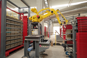  » Roboter-Entladen von Trocknerrahmen aus Trocknerwagen 