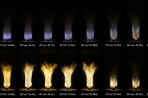  »Fig. 2: Flame visualization with use of the laboratory burner (P = 10 kW, λ = 1.2) 