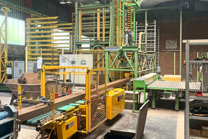  » In the lower left corner of the picture is the extruder, followed by the cutter, with the wet side and the storage rack behind it. In the background is the chamber dryer 