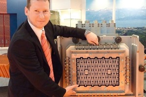  »13 Markus Rank, Management Assistant at Ziegelmundstückbau Braun GmbH, Germany pictured in front of a die  