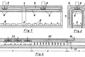  »3 Umwälzsystem mit innen liegenden Ventilatoren – Patent Brown Boverie &amp; Cie AG (der Original­patentschrift entnommen) 