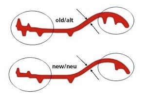  »3 Ziegel im Querschnitt – vor- und nach der Überarbeitung 