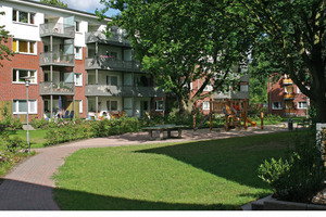  &gt;&gt; The before and after photos clearly shows the improvements: with the thermal insulation composite system combined with the strip tiles, the building appears more vibrant and friendly. The architect has split up the mass of the building structure with selective variation of render and brick surfaces and opened it up with pillar-supported balconies added in front of the building structure on the atrium side.  