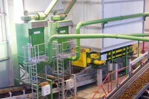  ››6 Box feeder for raw material with two dedusting plants, each with 5000 m³/h 