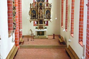  &gt;&gt;22 Afra Church, Meissen, newly laid, machine-shaped floor tiles 