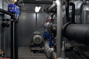  »3 Landfill blower station: internal view with blower and heat exchangers for processing of the gas on the right side 