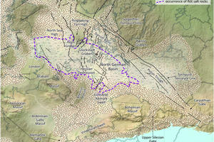  »2 Grouping and facies areas of the Central European Basin at the time of the Buntsandstein, model from: [4] 