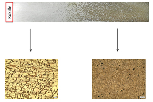  »6 Microstructural profile of chilled cast iron, normal to surface 