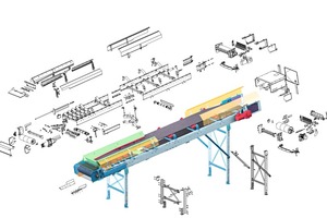  »1 Exploded view of a belt conveying system 