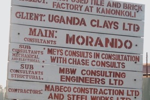  »1 Das neue Werk der Uganda Clays Ltd (UCL) wurde Anfang Mai in Kamonkoli (Distrikt Budaka) eröffnet 