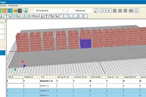  »1 Ansicht der Soft­ware beim Erstellen des Setzmusters 