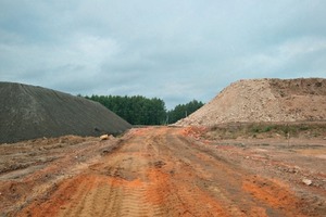  »10 Surfacing of the road with broken bricks 