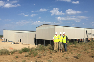  Röben Werksneubau Clay County, Texas/USA August 2015: Scott Mollenkopf (Pres. &amp; CEO Triangle Brick), Howard Brown (Vice President TB), Wilhelm Röben 