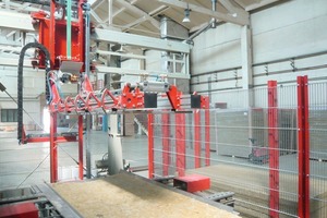  »5 Automatic transfer station for ready-sized mineral-fibre mats 