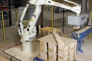  »6 Robot stacking in elbow pattern at the brick plant 