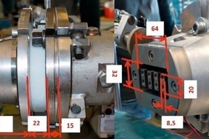  »8 Abmessungen des Mundstücks der Laborschneckenpresse [mm] 