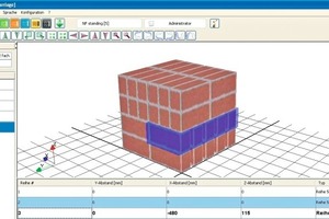  »3 Different rows of bricks are brought to­gether to form one robot load 